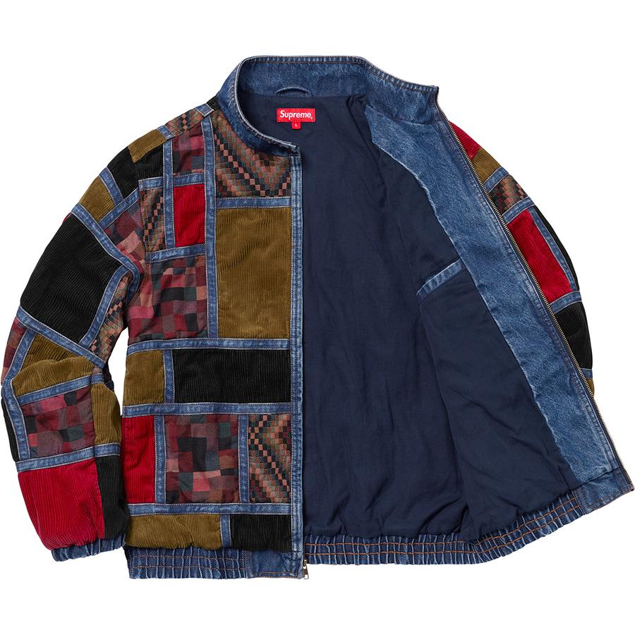 Supreme Corduroy Patchwork Denim Jacket Blue Novelship